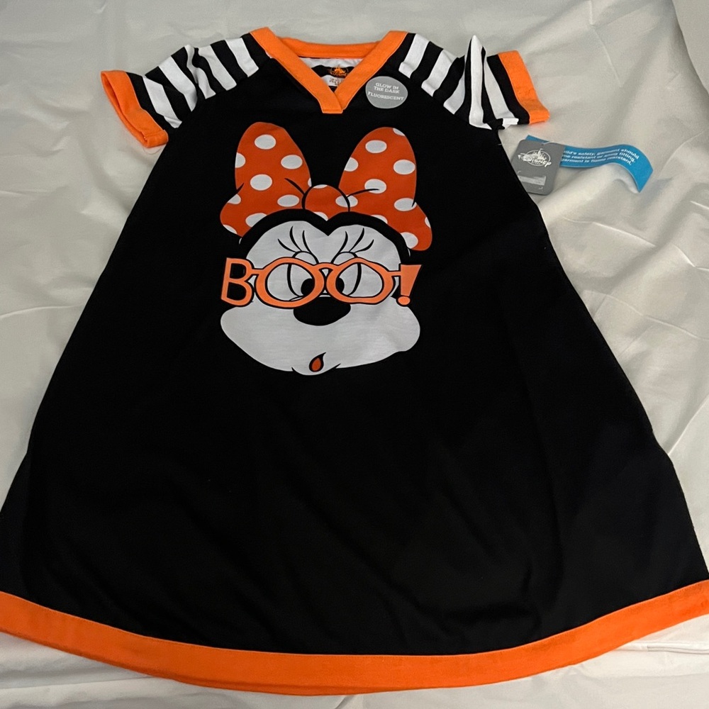Disney Minnie Mouse Black and Orange Dress BOO PJ’s